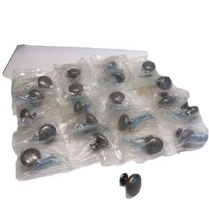 Hardware‎ Cabinet Drawer Furniture Round Knob 1-1/8"Antique Pewter. (Lot Of 21)